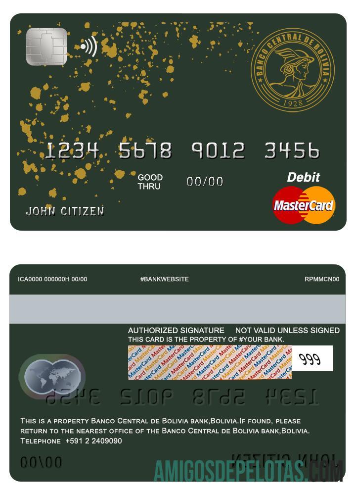 Bolivia Banco Central De Bolivia Bank Master Card baixar para verificação